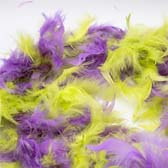 Kód: 35650 Pulyka boa mixed color 2 méter hosszú - VERDE/LILLA 104